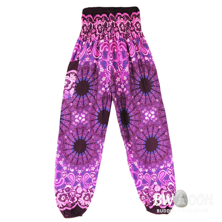 BWOOOH mandala print harem pants - Geometric Mandala Pattern Loose Harem Tr