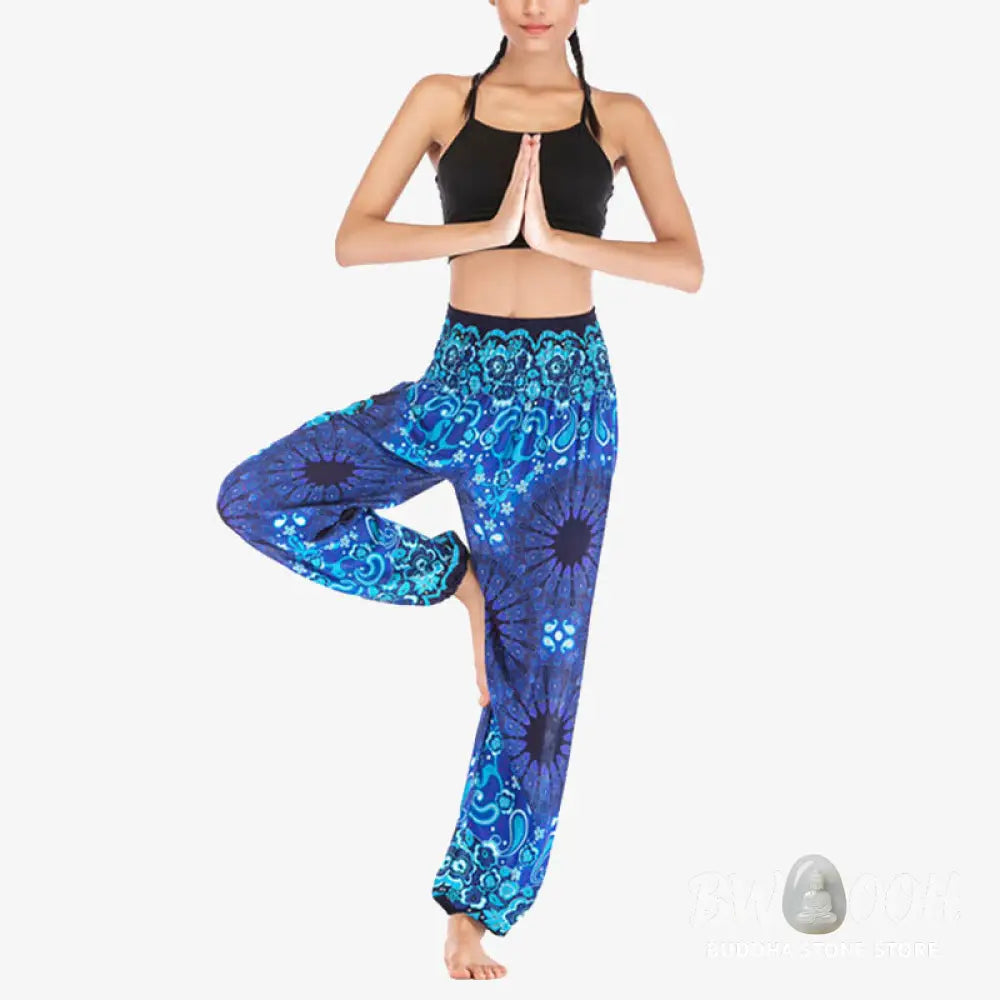 BWOOOH mandala print harem pants - Geometric Mandala Pattern Loose Harem Tr