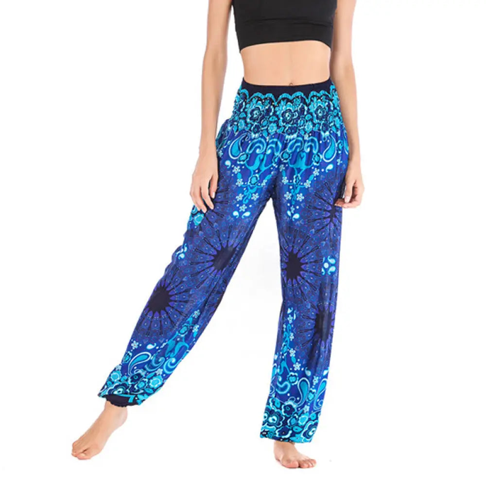 BWOOOH mandala print harem pants - Geometric Mandala Pattern Loose Harem Tr