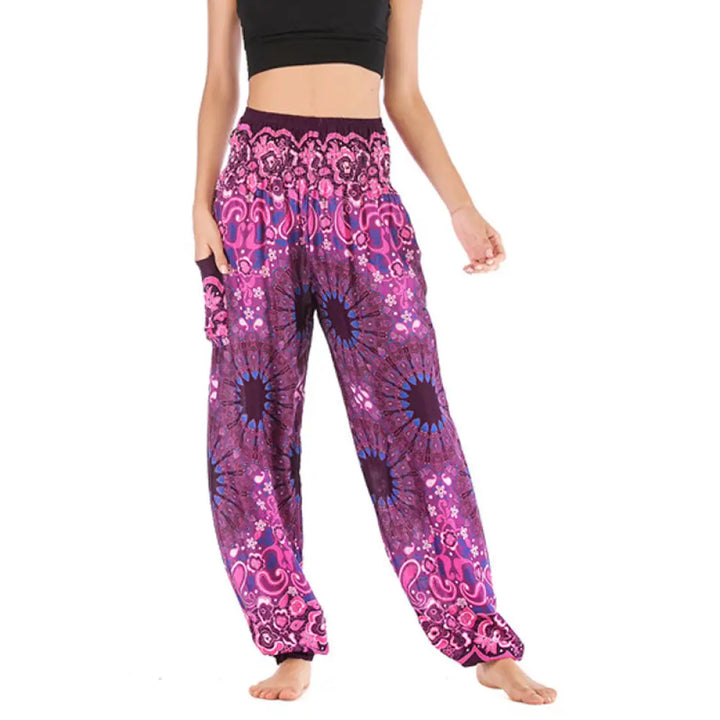 BWOOOH mandala print harem pants - Geometric Mandala Pattern Loose Harem Tr