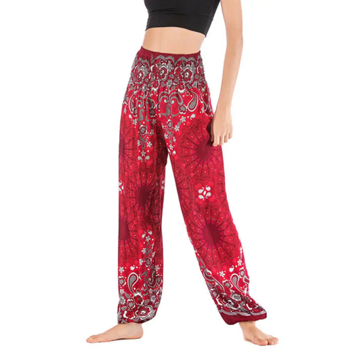 BWOOOH mandala print harem pants - Geometric Mandala Pattern Loose Harem Tr