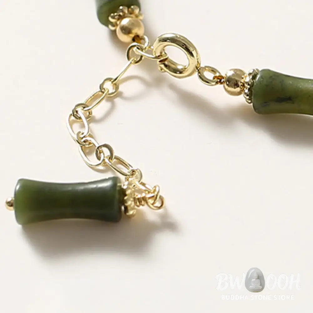 Buddha Stones Glass Bead Bamboo Luck Strength Chain Bracelet - BWOOOH - Bracelet