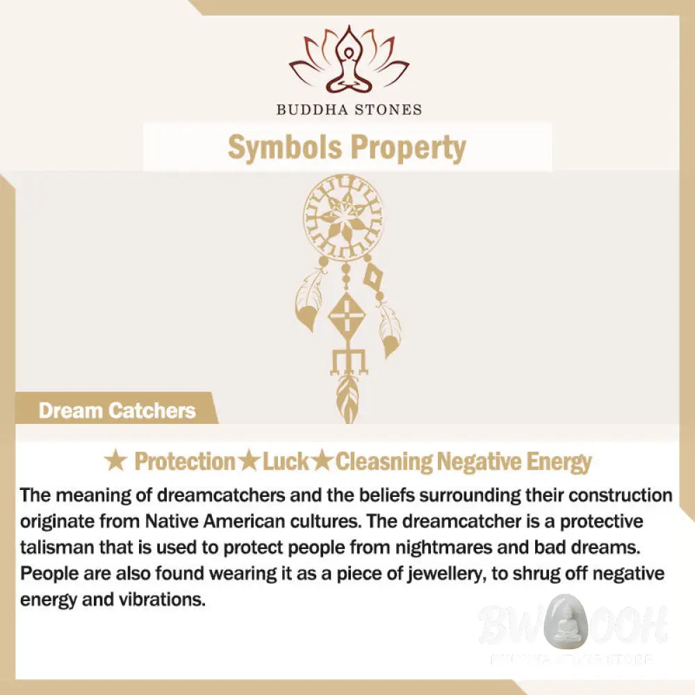 Buddha Stones Glass Bead Dream Catcher Protection Charm Bracelet - BWOOOH - Dream Catchers(Protection♥Luck) - Bracelet