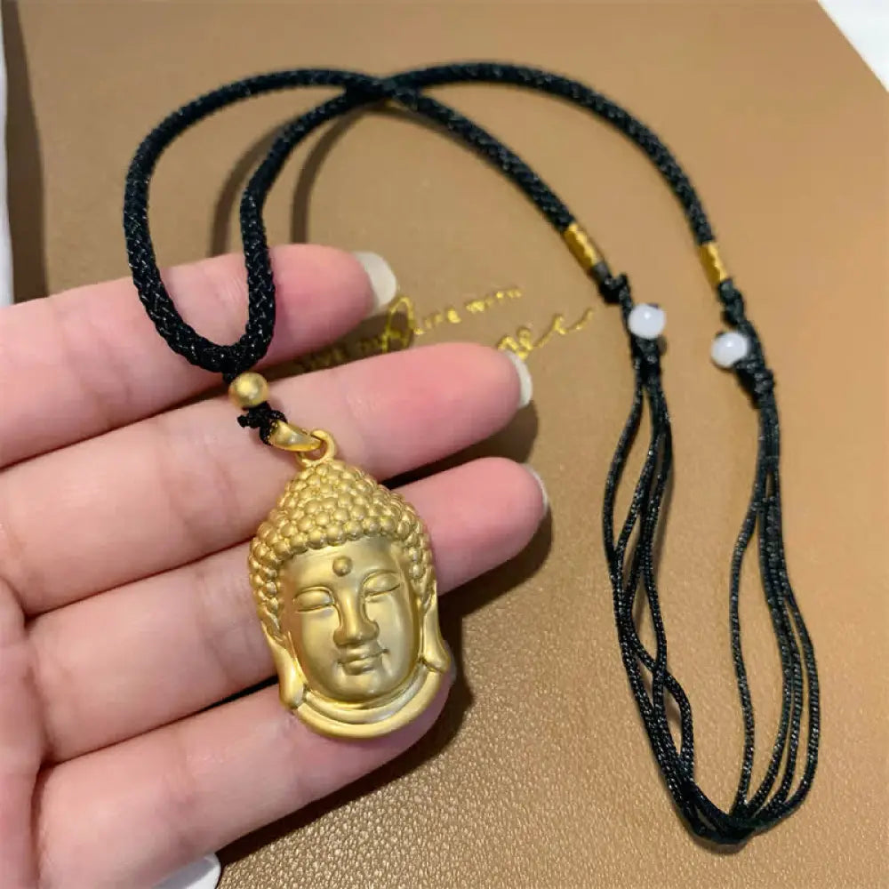BWOOOH Gold Buddha Copper Wealth Necklace Pendant - copper necklace spiritual jewelry