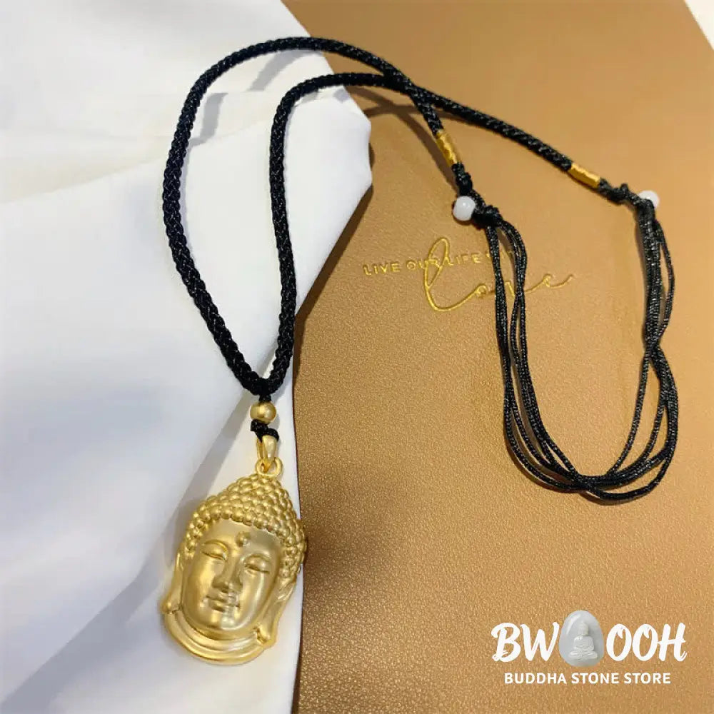 Buddha Stones Gold Buddha Copper Wealth Necklace Pendant - BWOOOH - Necklaces &amp; Pendants
