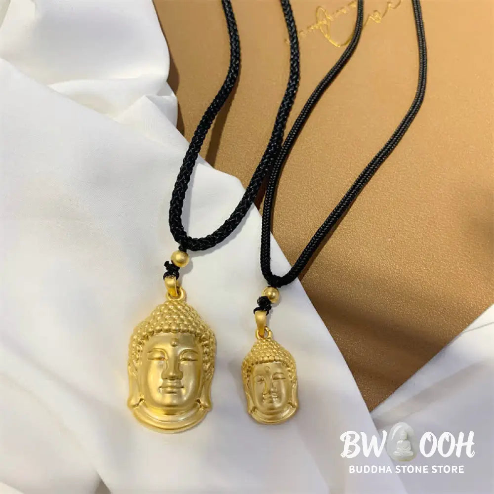 Buddha Stones Gold Buddha Copper Wealth Necklace Pendant - BWOOOH - Necklaces &amp; Pendants