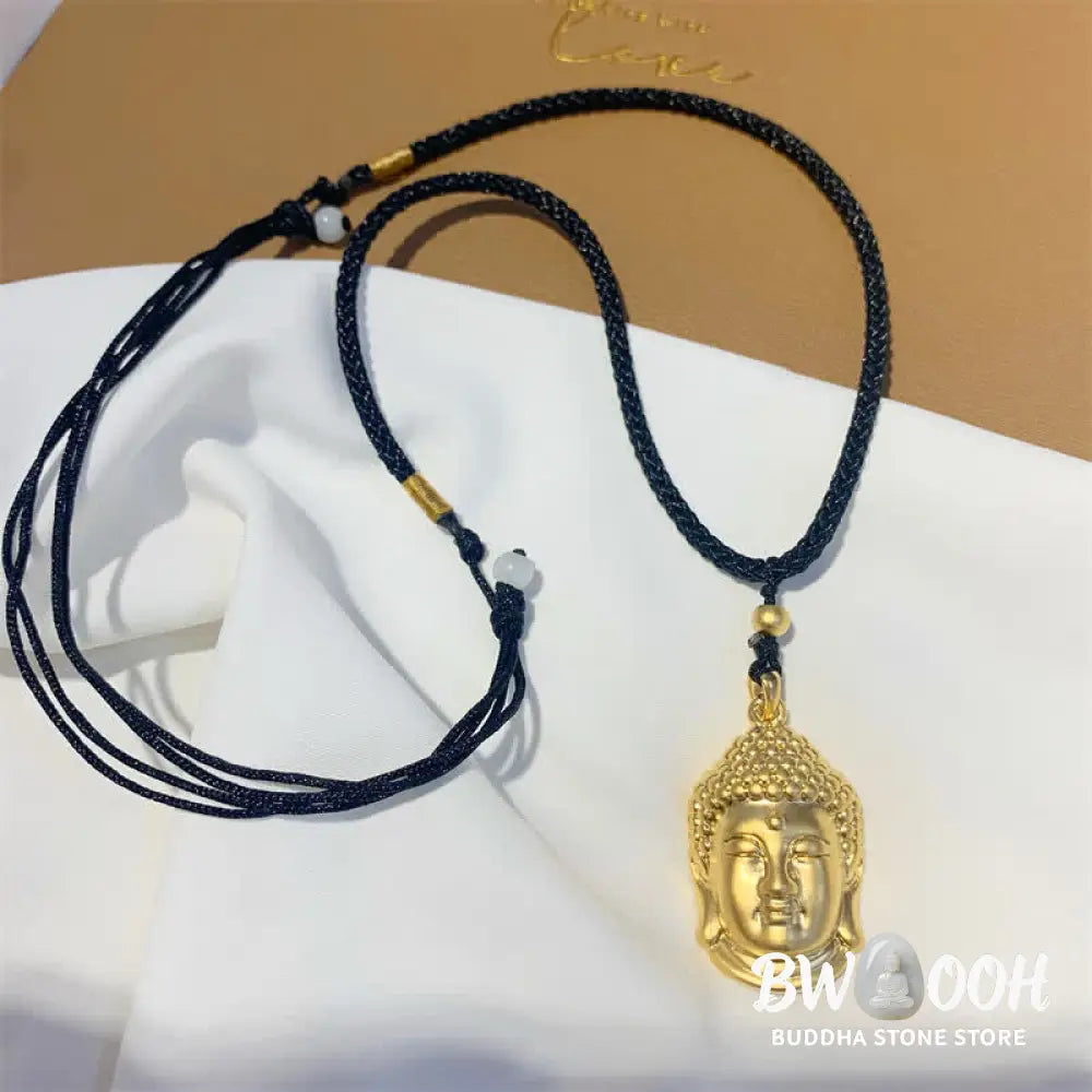 Buddha Stones Gold Buddha Copper Wealth Necklace Pendant - BWOOOH - Necklaces &amp; Pendants