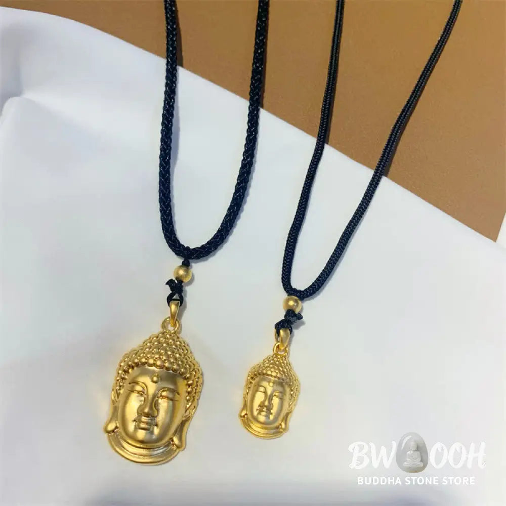 Buddha Stones Gold Buddha Copper Wealth Necklace Pendant - BWOOOH - Necklaces &amp; Pendants