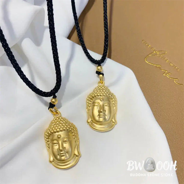 Buddha Stones Gold Buddha Copper Wealth Necklace Pendant - BWOOOH - Necklaces &amp; Pendants
