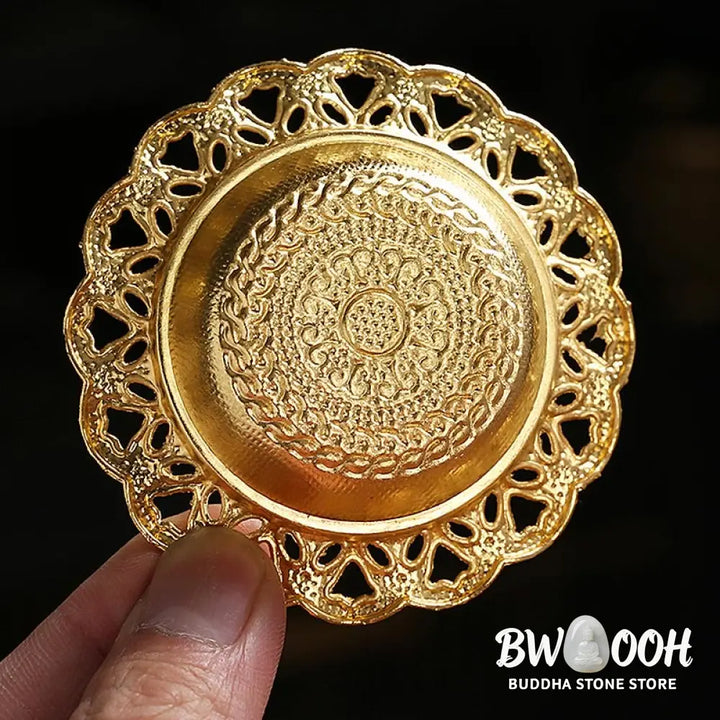 BWOOOH Gold Gourd Star Feather Spiritual Meditation Mini Alloy Metal Incense Burner - Incense Burner