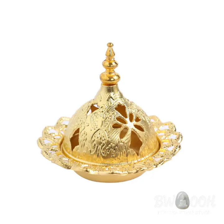 BWOOOH Gold Gourd Star Feather Spiritual Meditation Mini Alloy Metal Incense Burner - Incense Burner