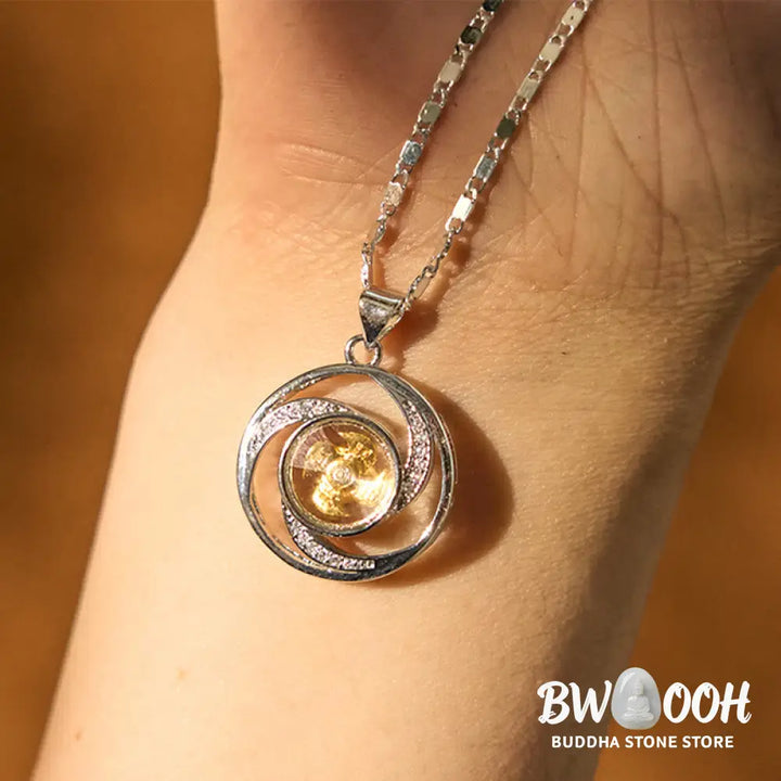 Buddha Stones Gold plated Copper Brass Rotatable Windmill Luck Necklace Pendant - BWOOOH - Necklaces &amp; Pendants
