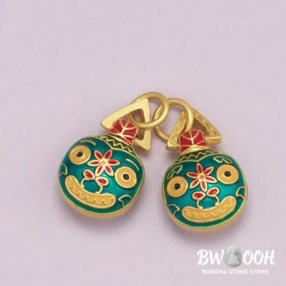 Buddha Stones Gold Swallowing Beast Family Luck Car Key Chain Phone Hanging Decoration - Hanging Decoration