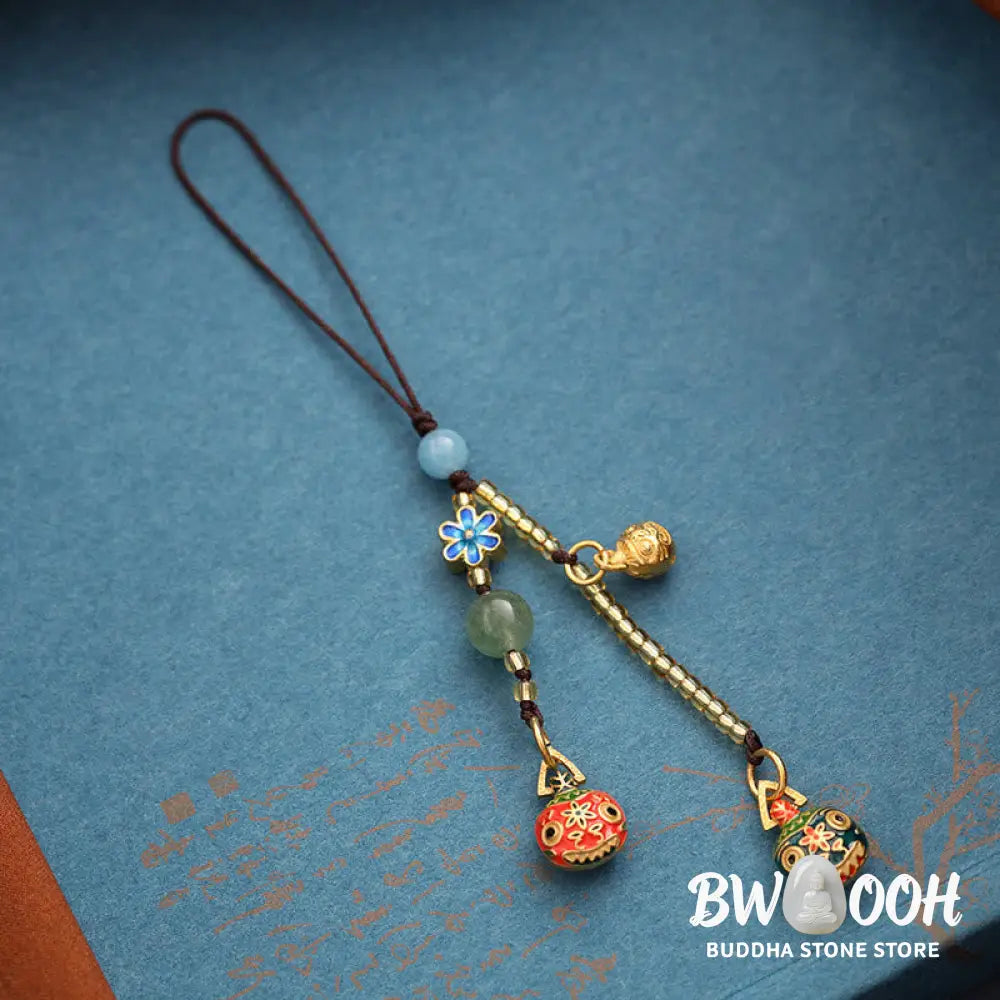 Buddha Stones Gold Swallowing Beast Family Luck Key Chain - Gold Swallowing Beast Family - Key Chain