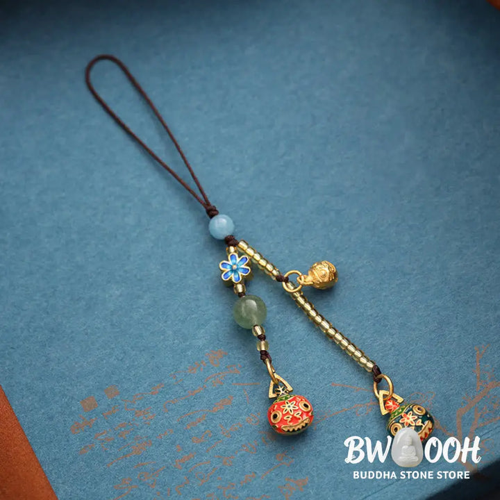 Buddha Stones Gold Swallowing Beast Family Luck Key Chain - Gold Swallowing Beast Family - Key Chain
