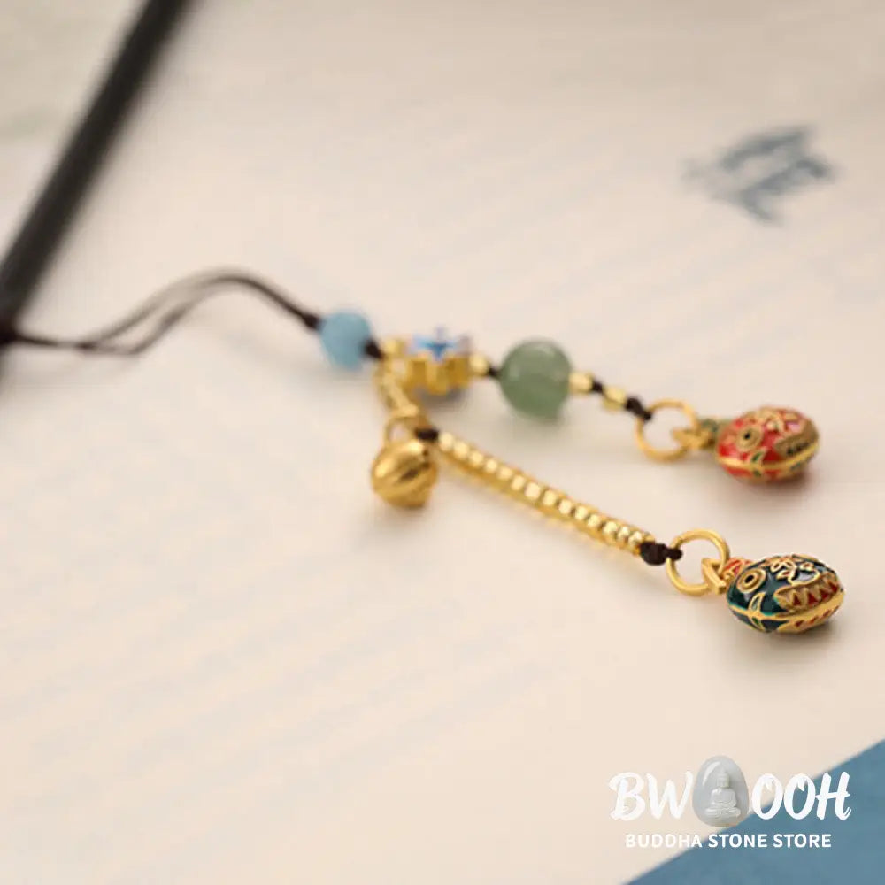Buddha Stones Gold Swallowing Beast Family Luck Key Chain - Gold Swallowing Beast Family - Key Chain