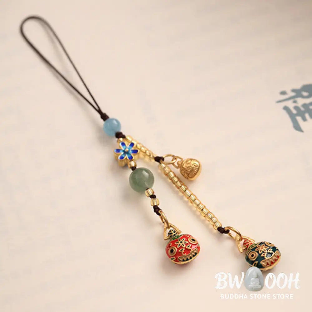 Buddha Stones Gold Swallowing Beast Family Luck Key Chain - Gold Swallowing Beast Family - Key Chain