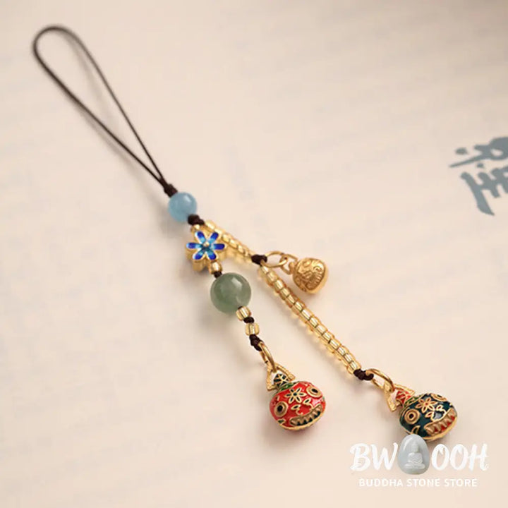 Buddha Stones Gold Swallowing Beast Family Luck Key Chain - Gold Swallowing Beast Family - Key Chain