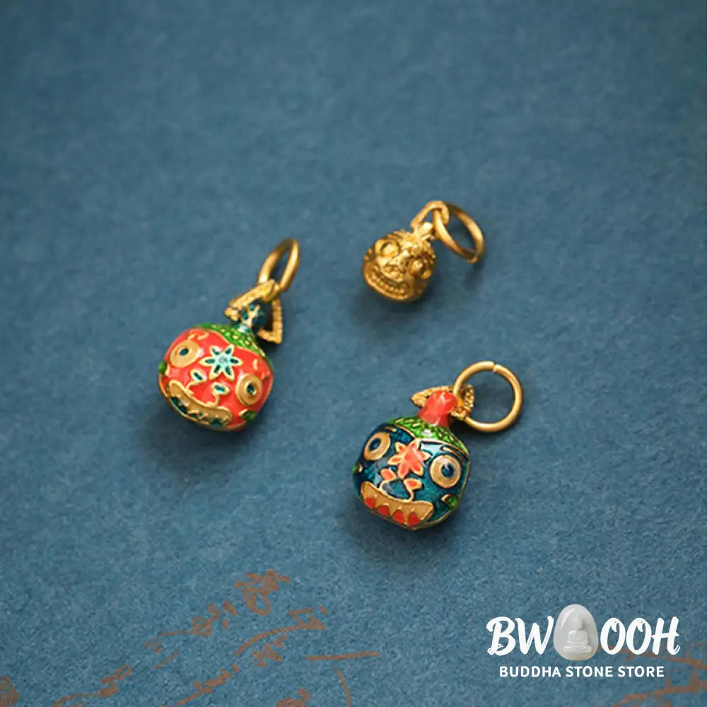 Buddha Stones Gold Swallowing Beast Family Luck Key Chain - Gold Swallowing Beast Family - Key Chain