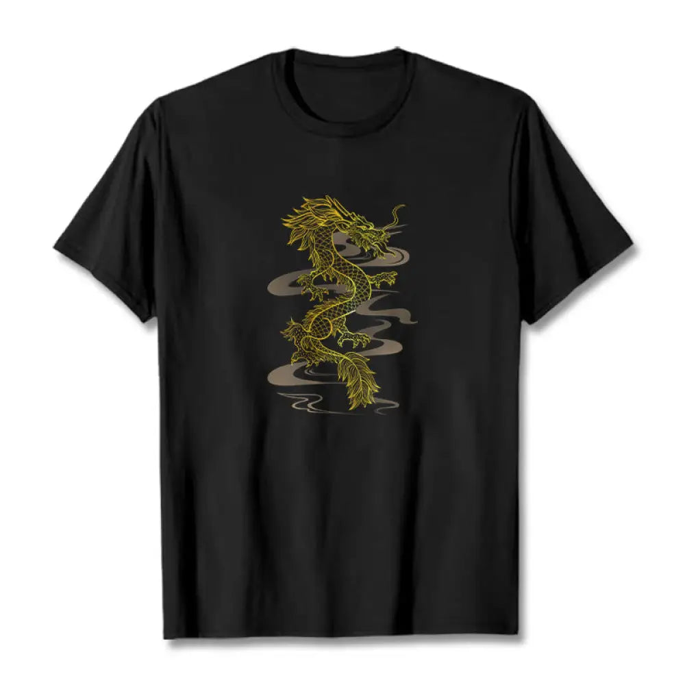 BWOOOH printed yoga pants - Golden Dragon Cotton Tee T-shirt