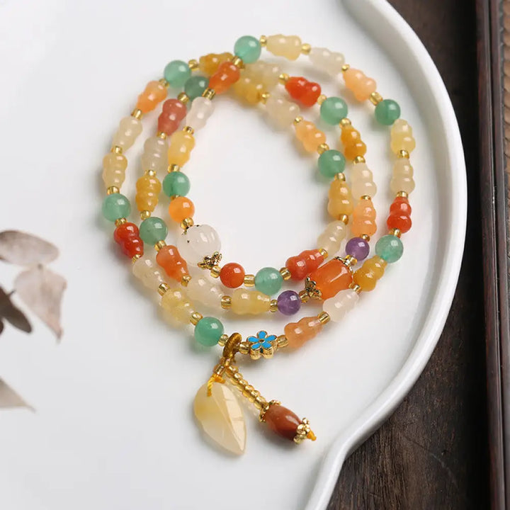 BWOOOH Golden Silk Jade Gourd Wealth Bracelet - Golden Silk Jade - Bracelet