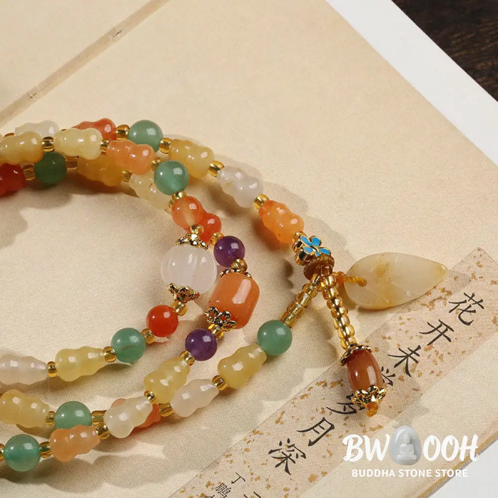 BWOOOH Golden Silk Jade Gourd Wealth Bracelet - Golden Silk Jade - Bracelet