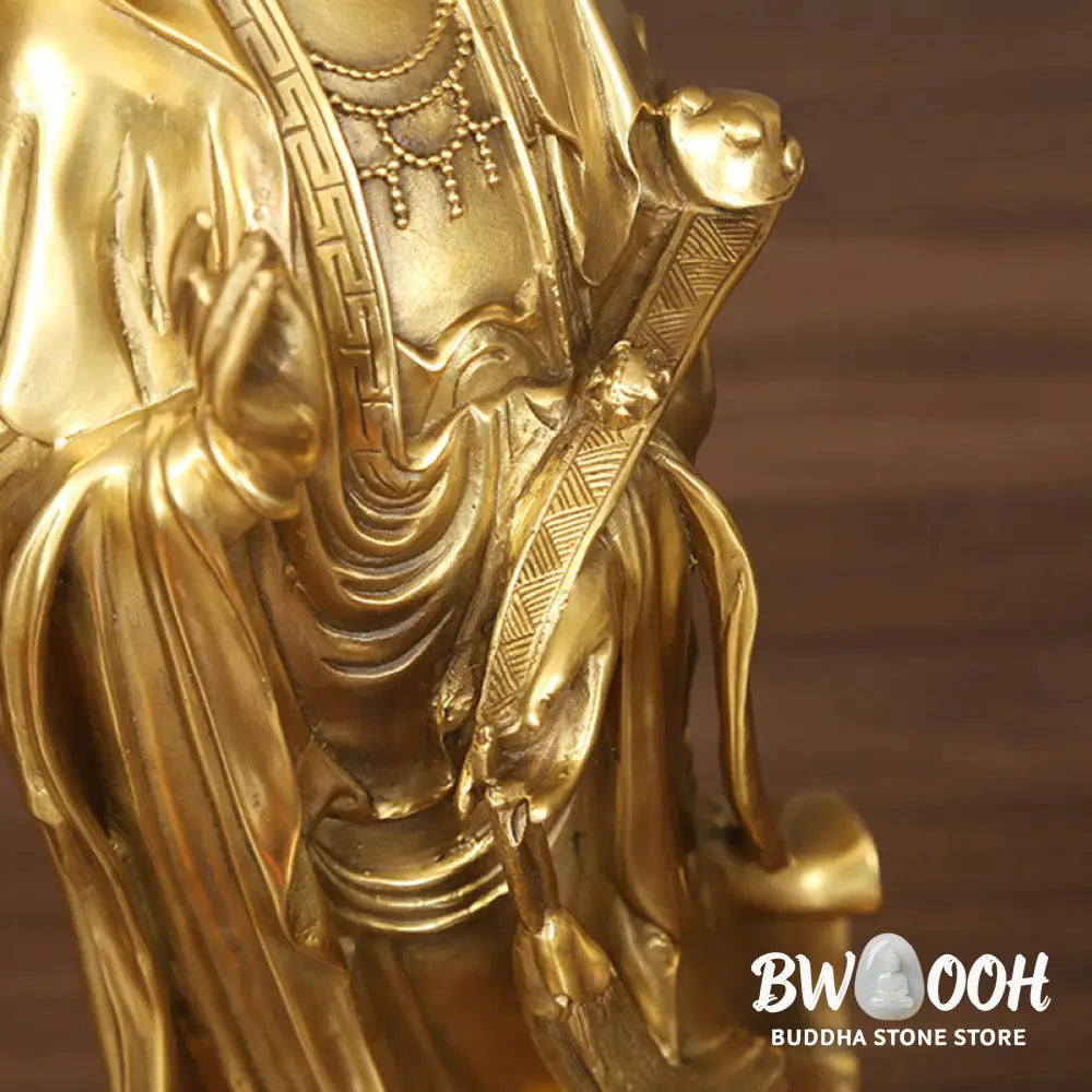 BWOOOH copper Kwan Yin statue - Golden Standing Kwan Yin Avalokites