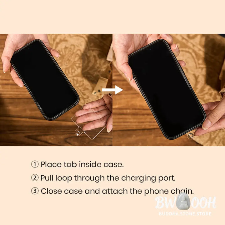 Buddha Stones Golden Tiger Eye Red Tiger Eye Heart Charm Strength Key Chain Phone Hanging Decoration - Tiger