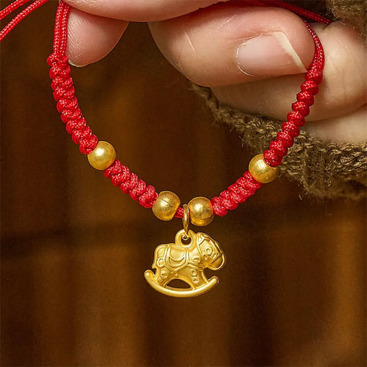 BWOOOH Golden Year Of The Horse Red String Copper Strengt