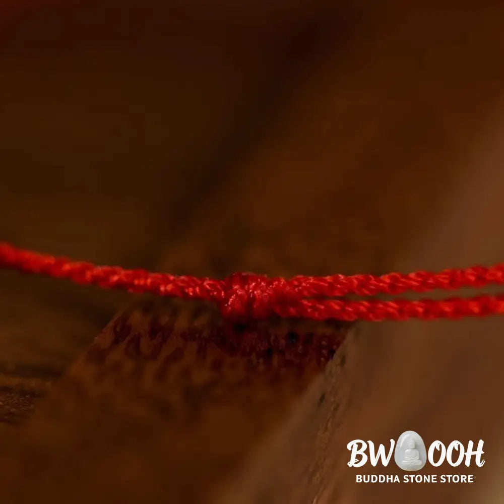 Buddha Stones Gourd Hetian Jade Red String Prosperity Bracelet Anklet - Bracelet Anklet