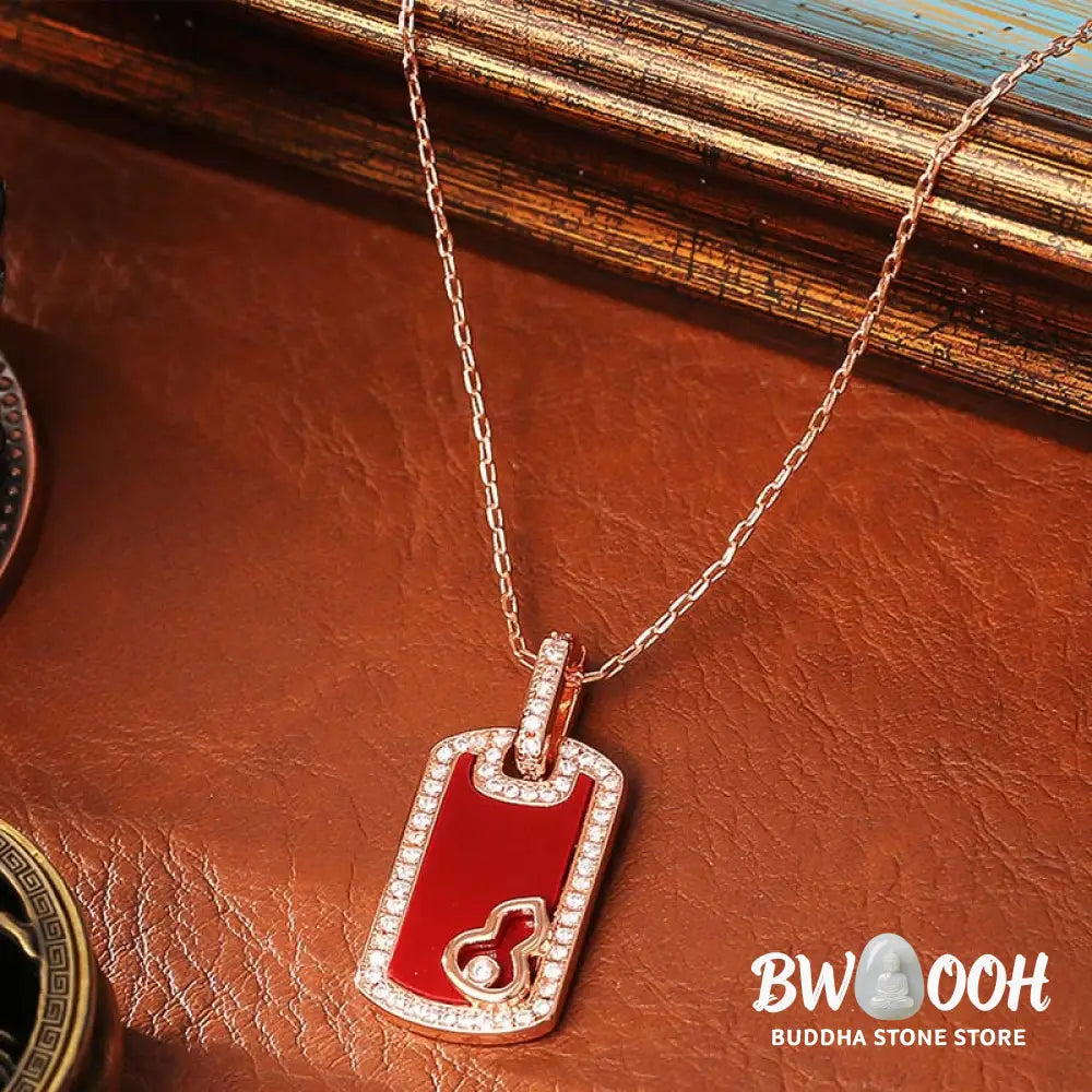 Buddha Stones Gourd Hollow Design Copper Protection Necklace Pendant - BWOOOH - Gourd(Pendant Size: About 3*1.5cm)