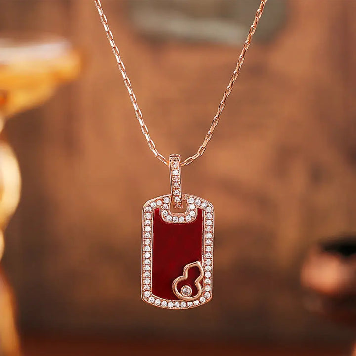 Buddha Stones Gourd Hollow Design Copper Protection Necklace Pendant - BWOOOH - Gourd(Pendant Size: About 3*1.5cm)