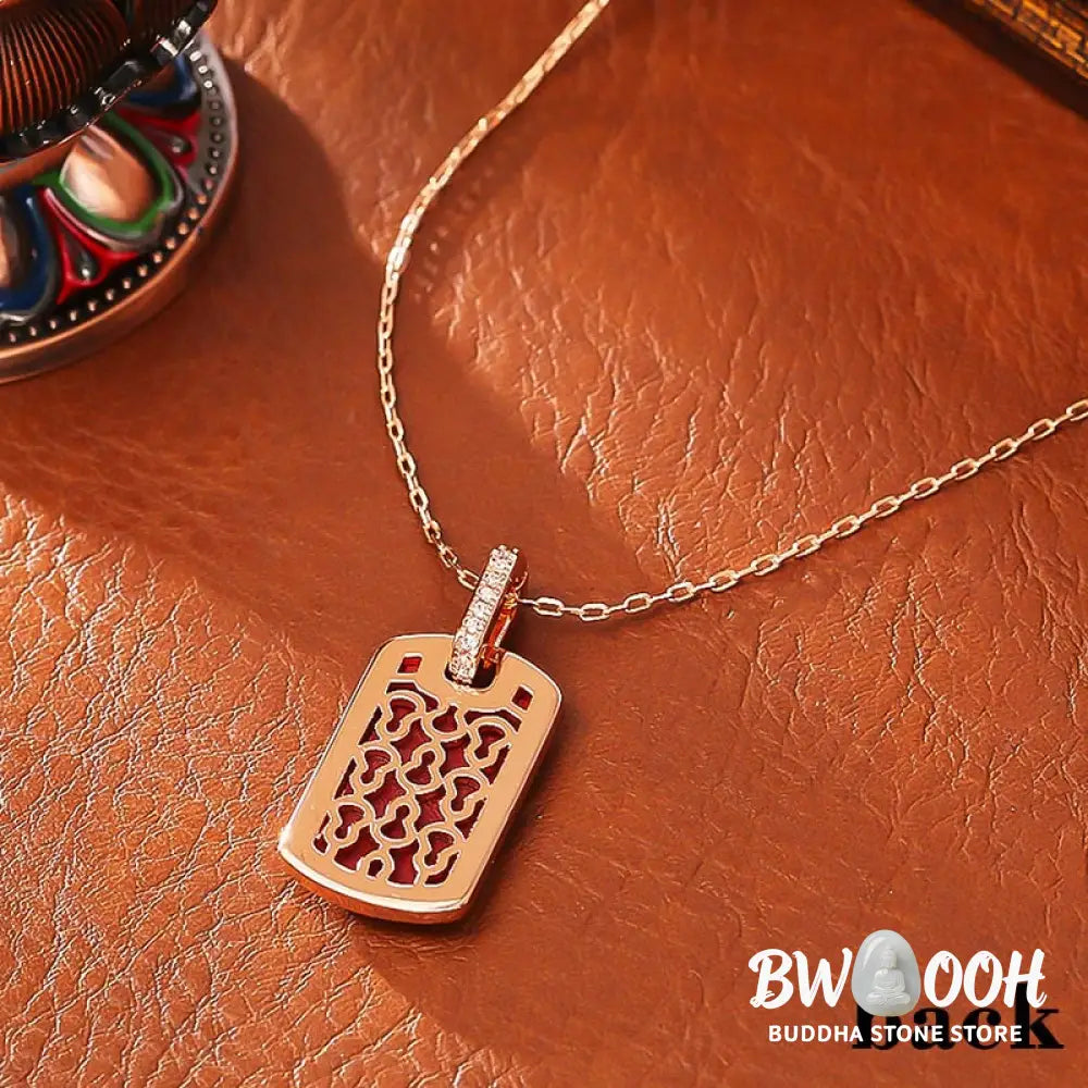 Buddha Stones Gourd Hollow Design Copper Protection Necklace Pendant - BWOOOH - Gourd(Pendant Size: About 3*1.5cm)