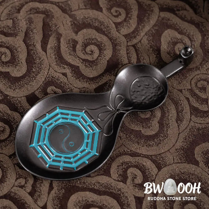 BWOOOH Gourd Yin Yang Bagua Copper Blessing Incense Burner Decoration - Yin Yang Bagua 13.8*6*1.5cm - Incense