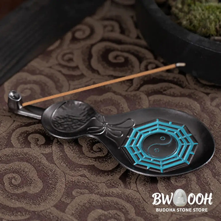 BWOOOH Gourd Yin Yang Bagua Copper Blessing Incense Burner Decoration - Yin Yang Bagua 13.8*6*1.5cm - Incense
