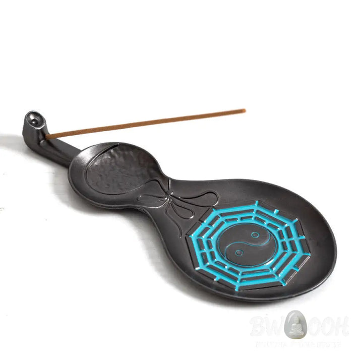 BWOOOH Gourd Yin Yang Bagua Copper Blessing Incense Burner Decoration - Yin Yang Bagua 13.8*6*1.5cm - Incense
