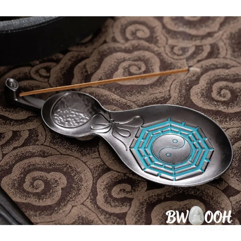 BWOOOH Gourd Yin Yang Bagua Copper Blessing Incense Burner Decoration - Yin Yang Bagua 13.8*6*1.5cm - Incense