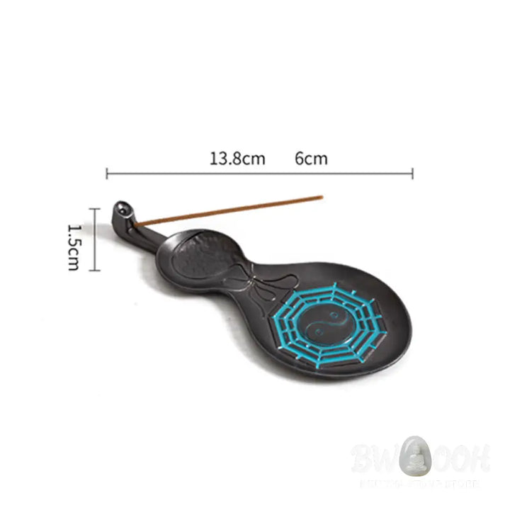 BWOOOH Gourd Yin Yang Bagua Copper Blessing Incense Burner Decoration - Yin Yang Bagua 13.8*6*1.5cm - Incense