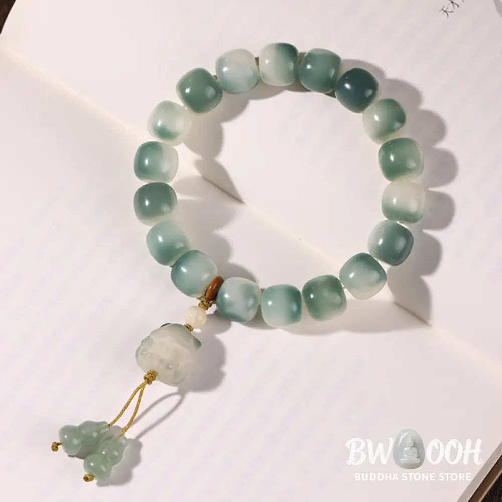 Buddha Stones Gradient Bodhi Seed Nine Tailed Fox Cat Paw Claw Pine Cone Peace Bracelet (Extra 40% Off | USE CODE: