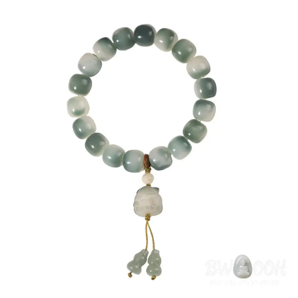 Buddha Stones Gradient Bodhi Seed Nine Tailed Fox Cat Paw Claw Pine Cone Peace Bracelet (Extra 40% Off | USE CODE: