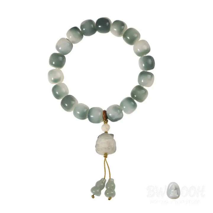 Buddha Stones Gradient Bodhi Seed Nine Tailed Fox Cat Paw Claw Pine Cone Peace Bracelet (Extra 40% Off | USE CODE: