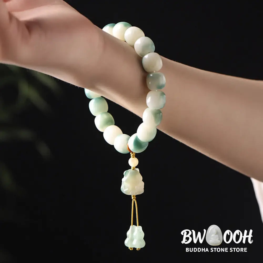 Buddha Stones Gradient Bodhi Seed Nine Tailed Fox Cat Paw Claw Pine Cone Peace Bracelet (Extra 40% Off | USE CODE: