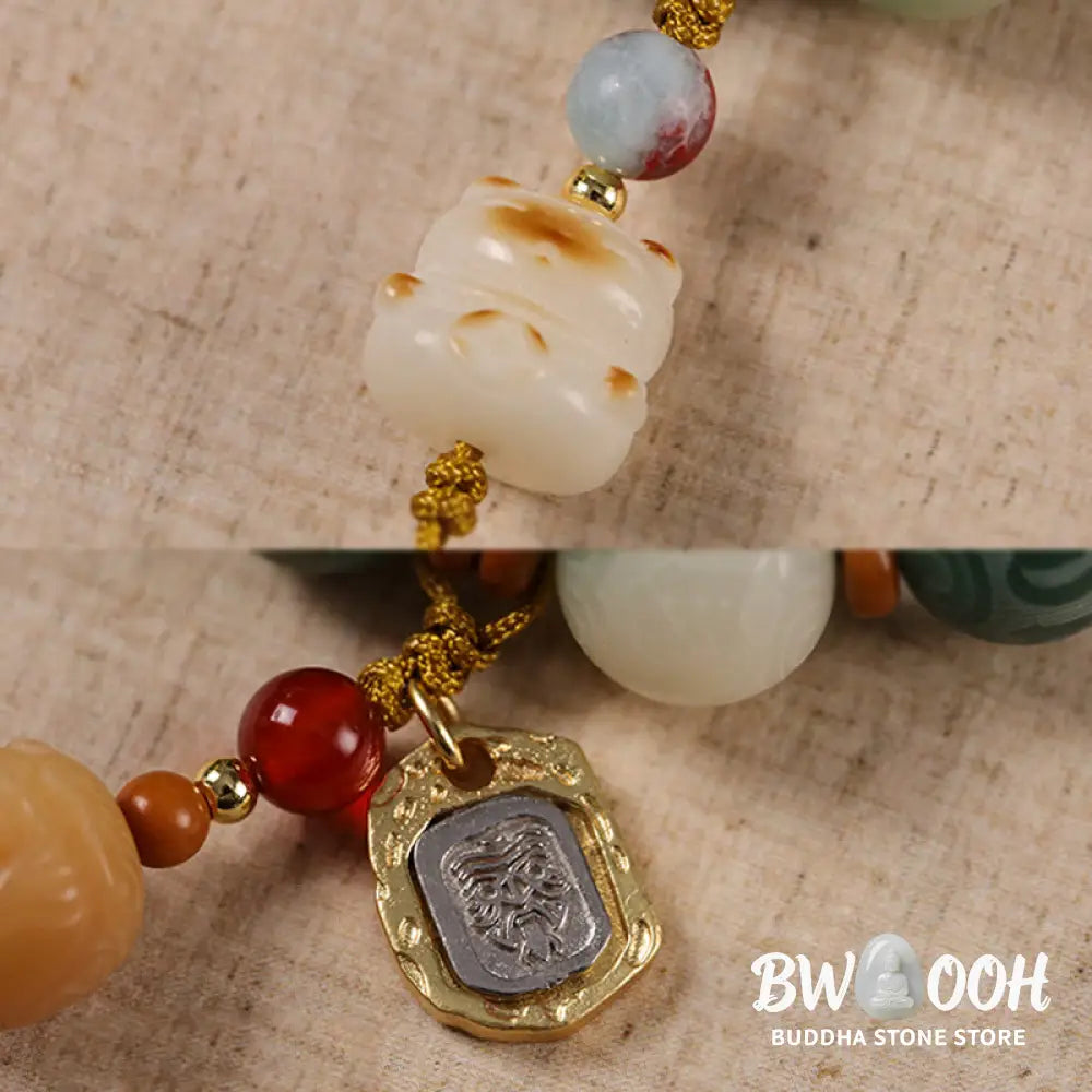 BWOOOH Gradient Bodhi Seed Om Mani Padme Hum Carved Zakir