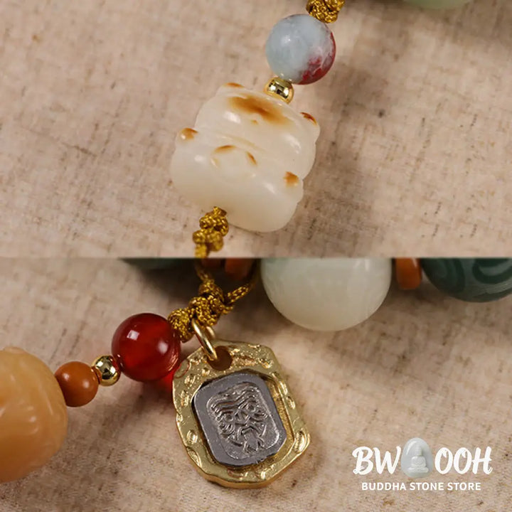 BWOOOH Gradient Bodhi Seed Om Mani Padme Hum Carved Zakir