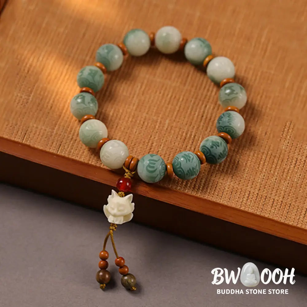 BWOOOH Gradient Bodhi Seed Om Mani Padme Hum Carved Zakir