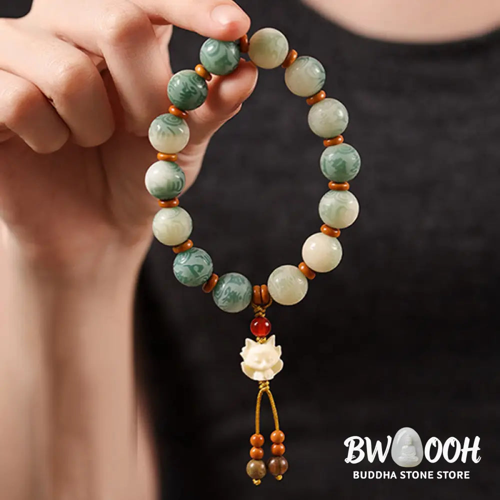 BWOOOH Gradient Bodhi Seed Om Mani Padme Hum Carved Zakir