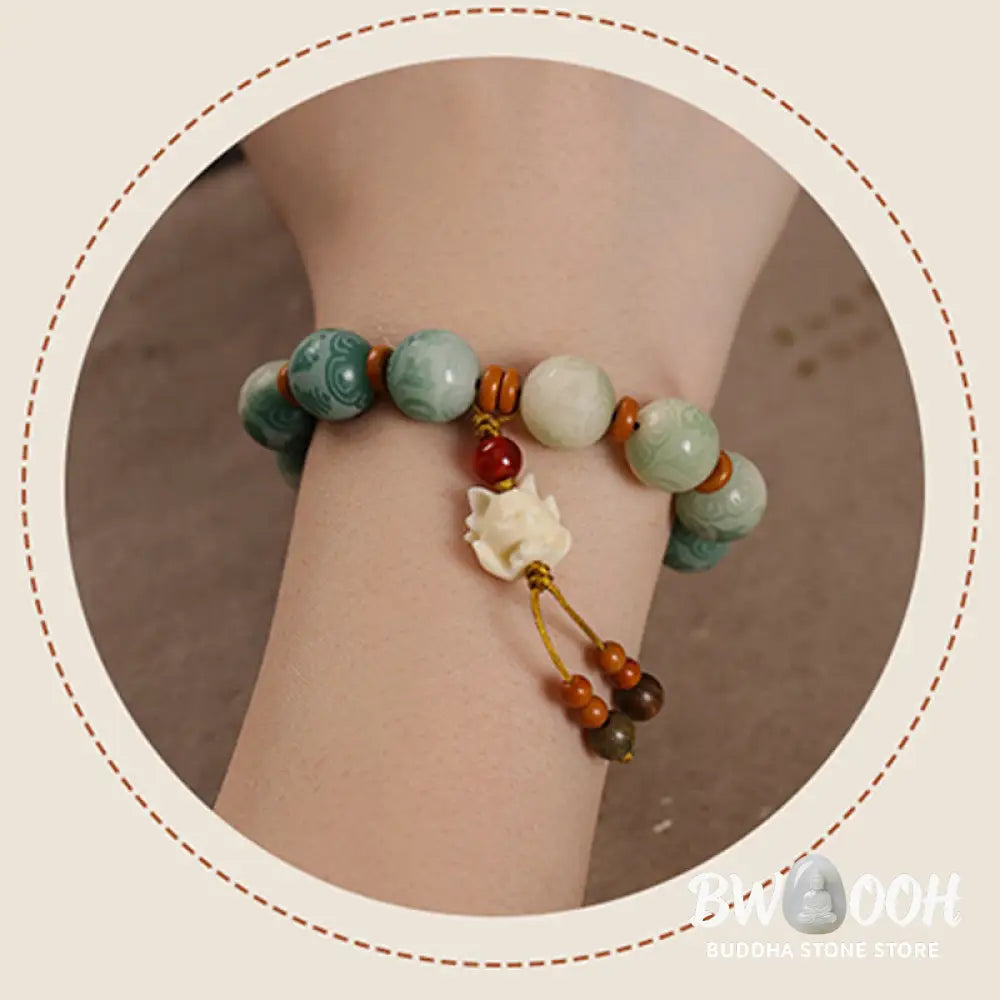 BWOOOH Gradient Bodhi Seed Om Mani Padme Hum Carved Zakir