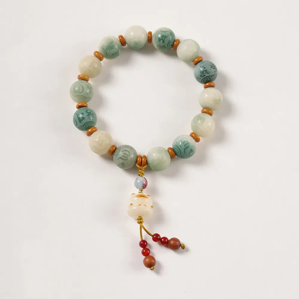 BWOOOH Gradient Bodhi Seed Om Mani Padme Hum Carved Zakir
