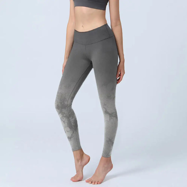 BWOOOH printed yoga leggings - Gradient Floral Print Exercise Leggings 