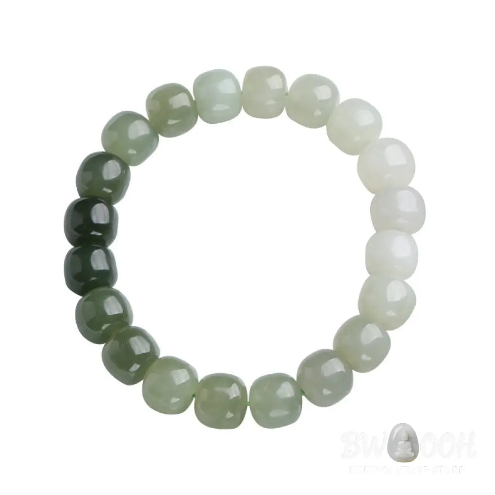 Buddha Stones Gradient Jade Luck Blessing Bracelet - BWOOOH - Bracelet